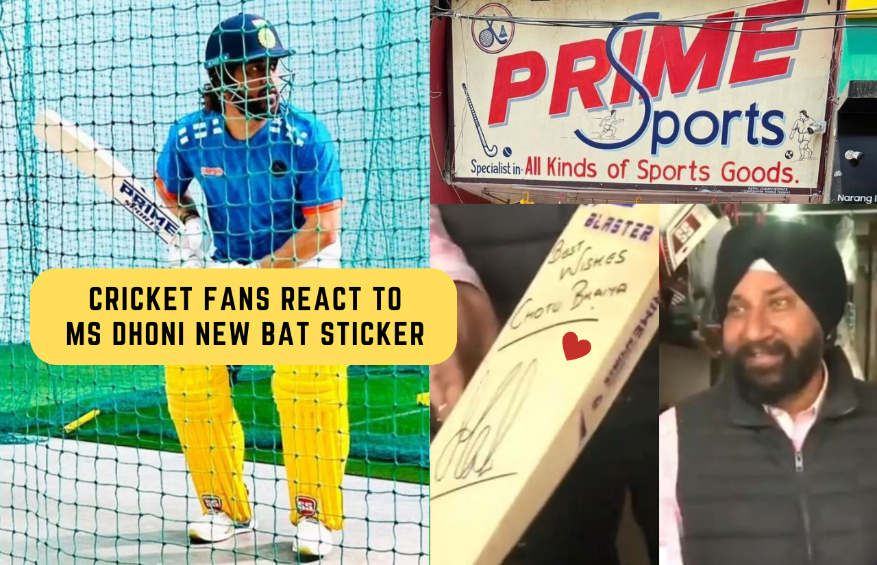 MS Dhoni New Bat Sticker